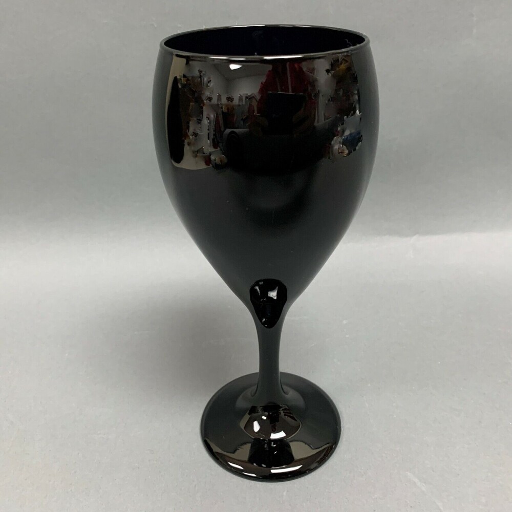Libbey Black Stem Wine Glass 7 1/2"‎ Tall